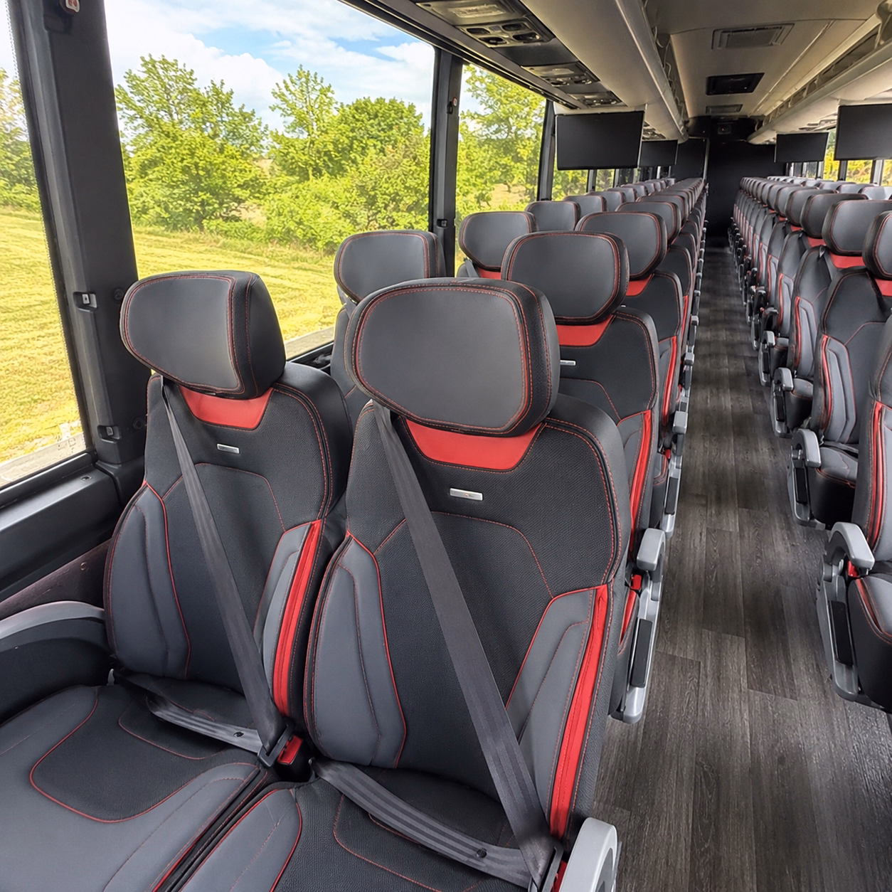 edmond charter bus services interior