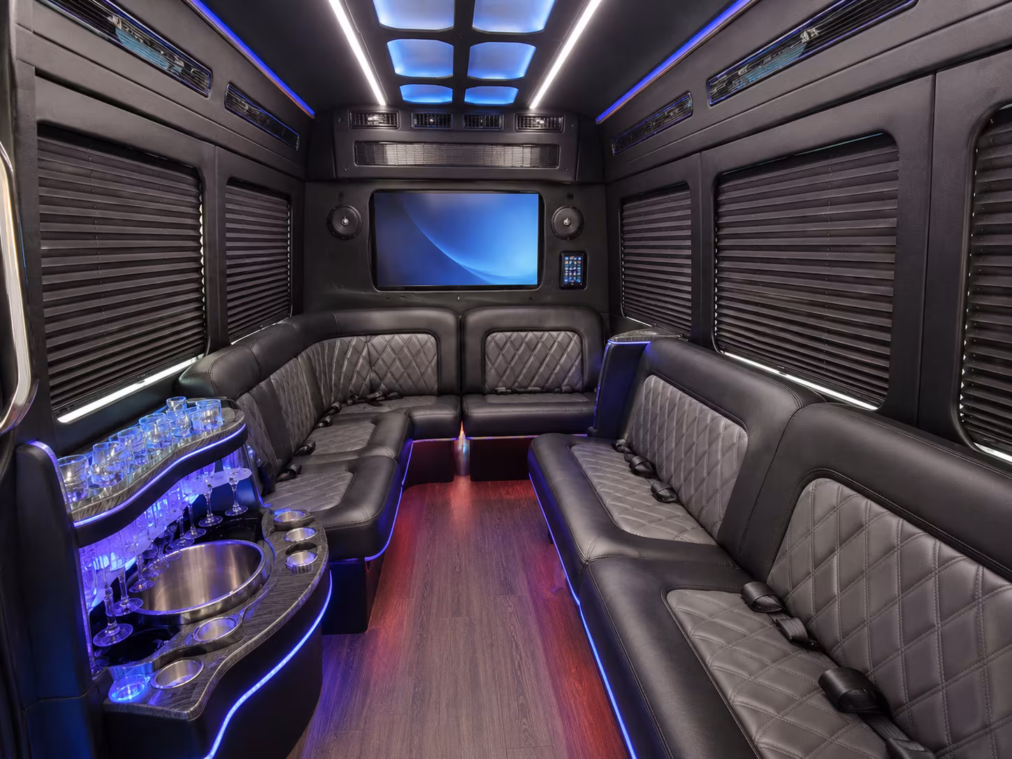 edmond party bus interior